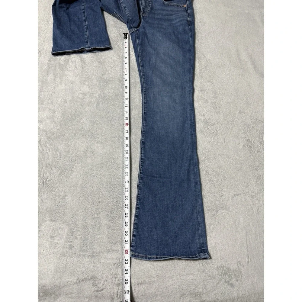 American Eagle Jeans Womens 8 Long Blue Kick Boot Bootcut Mid‎ Rise 30x32.5